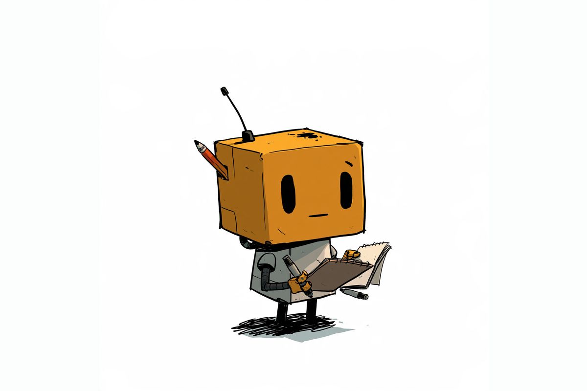 Placeholder illustration of a TinyRobot planner bot with a clipboard. [Replace with a photo of Eshu in use.]